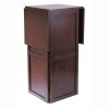 9 Bottle Walnut Wine Bottle Rack Mini Bar Expandable Counter