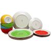 12-Piece Ceramic Dinnerware Set in Blue Red Yellow Green Beige - Service for 4