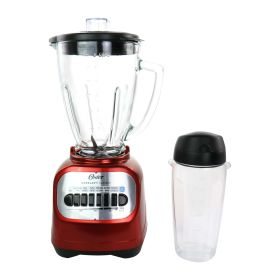 Oster Classic Series 2-in-1 6 Cup Red Blender with Smoothie Cup