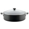 Farberware Easy Clean 14 inch Aluminum Nonstick Covered Family Pan, Black