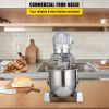 VEVOR Commercial Food Mixer 15Qt 600W 3 Speeds Adjustable 110/178/390 RPM Heavy Duty 110V with Stainless Steel Bowl Dough Hooks Whisk Beater Premium f