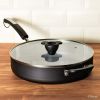 Farberware Disney Ceramic Nonstick 4.5 Quart Saute Pan with Lid, Black