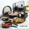 Farberware Easy Clean 22 Piece Nonstick Cookware Pots and Pans Set, Black