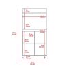 Charlotte 1-Shelf 2-Door Kitchen Pantry White