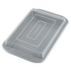 Farberware Nonstick Bakeware 3 Piece Muffin Cake and Lasagna Pan Set, Gray