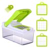 Vegetable Slicer Quick Potato Tomato Fruit Cutter Set with 3 Blades Stainless Steel Food Chopper