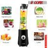 5 Core 20 oz Personal Blender Electric 160W 600ml for Shakes and Smoothies Countertop Powerful Kitchen top Food Processor with Portable Sports Bottle