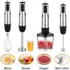 Immersion Blender Handheld, 1100W 5-in-1 Multi-Purpose Hand Blender, 12-Speed Stick Blender, 600ml Beaker, 500ml Chopper, Egg Whisk, Milk Frother