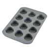 Farberware Nonstick Bakeware 3 Piece Muffin Cake and Lasagna Pan Set, Gray