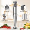 KOIOS Immersion Blender, 1000W Anti-scratch 3-in-1 Hand Blender, Upgraded 12 Speed Stainless Steel Blade Stick Blender with Turbo Mode