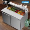 Refrigerated 48" Wide Sandwich Salad Prep Station 1 Door with 8 Plate Capacity