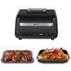 Indoor Grill 8-in-1 with Air Fryer Roast Bake Dehydrate Broil; with Extra Large Capacity